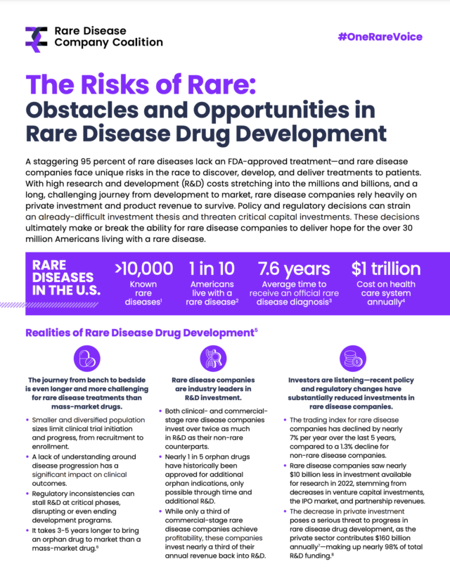 Page one of the report The Risks of Rare